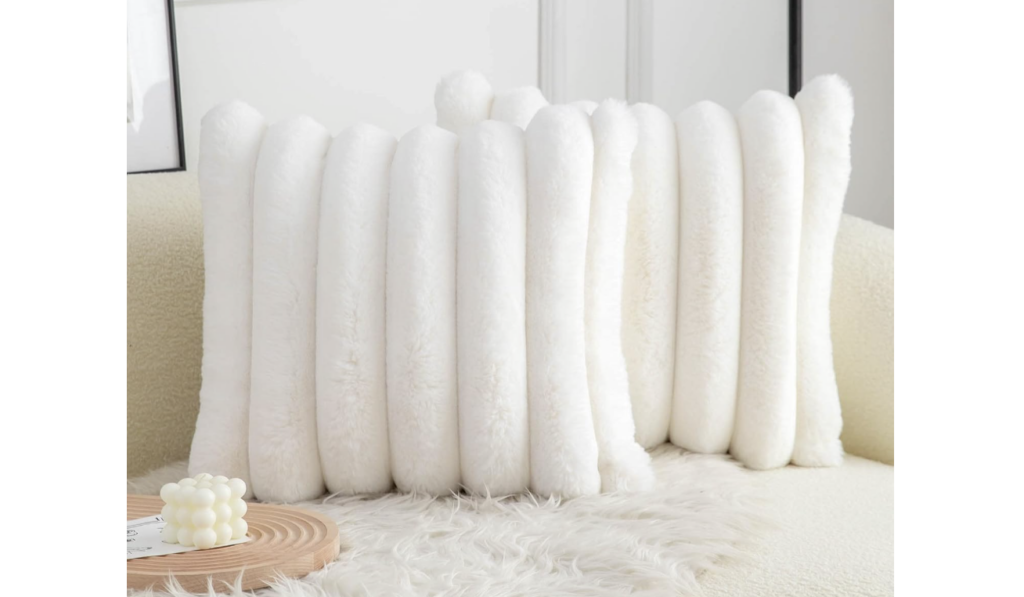 faux fur throw pillows, cancer gifts